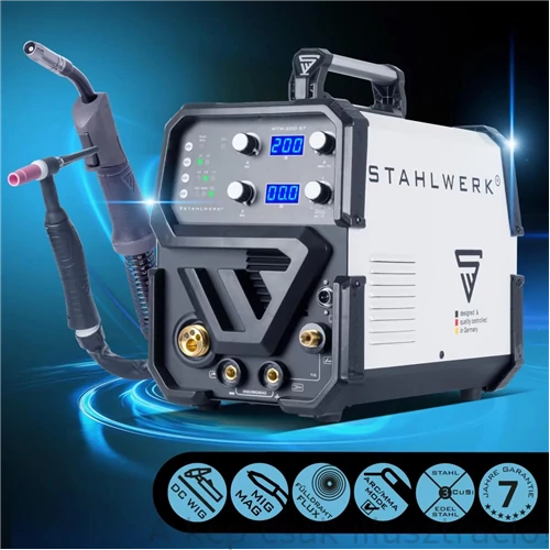 MIG/MAG Heg. gép STAHLWERK MTM 200 ST IGBT inverteres multifunkciós 3 in1 TIG, szinergikus MIG/MAG, MMA 1159, Akció!