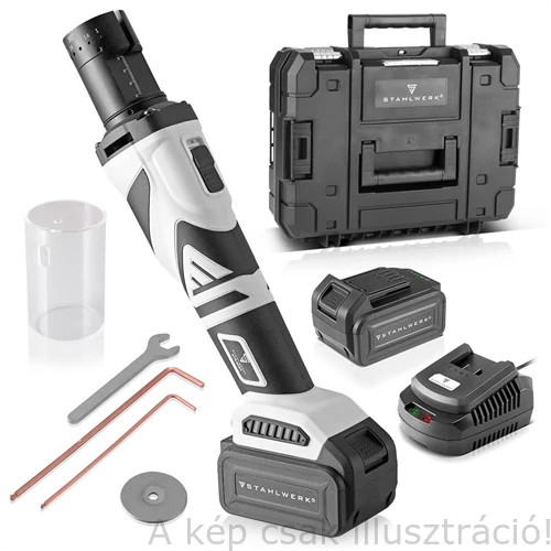 Volfrám köszörűgép Stahlwerk,asztali akkus 750W.1-4 mm.állítható sebesség,szénkefe mentes1905