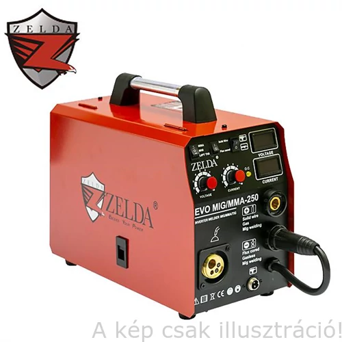 MIG/MAG Heg. gép ZELDA EVOMIG-250 PRO Multimig inverteres hegesztőgép   Z-EVOMIG250