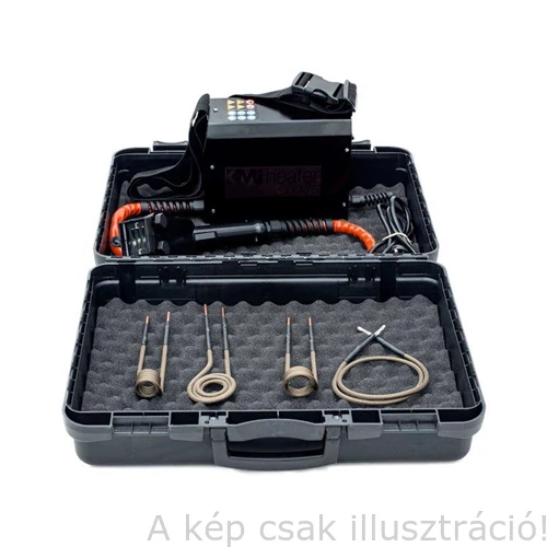 Indukciós inverteres hevítőgép KMi X175 M8+M12+PAD+FL0,8 tartozékokkal,hordtáskában(1,75kVA@100%,230V,4,5kg) KMIH175