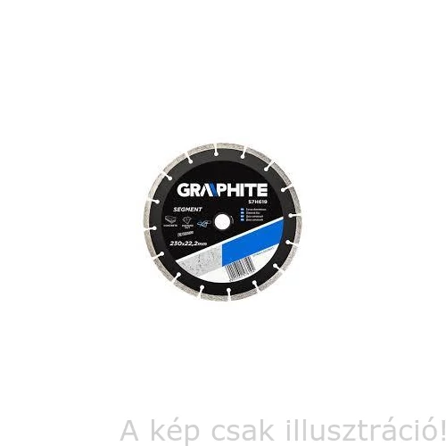 Gyémánt Vágótárcsa 230 Szegmens2.7 MM  GRAPHITE 57H619, Kiárusítás