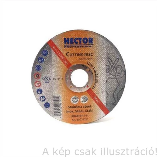 125x1,0mm vágókorong Hector OSA (A60R-BF41) Acél+ Inox (25db/csomag) Akció!!