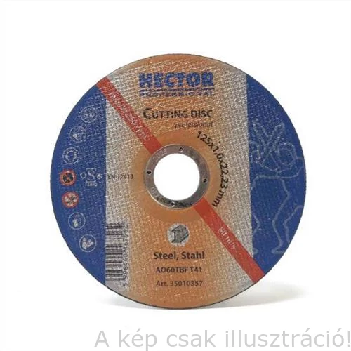 125x1,0mm vágókorong Hector OSA (A60R-BF41) Acél (25db/csomag) 35010357  Akció!!
