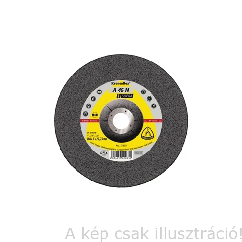 125x6,0x22.2 mm Tisztítókorong Klingspor aluminiumra, A46N SUPRA K2226