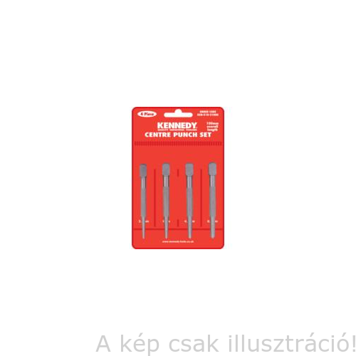 Pontozó négyszögletes fejű 4db-os készlet, 3,2; 4; 4,8; és 6,4 x 100 mm,  KEN5182100