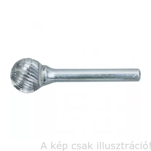 Keményfém turbómaró 12x12mm gömbölyű véggel 9-es fogosztással (forgácstörő fogazással) KEN2106320K