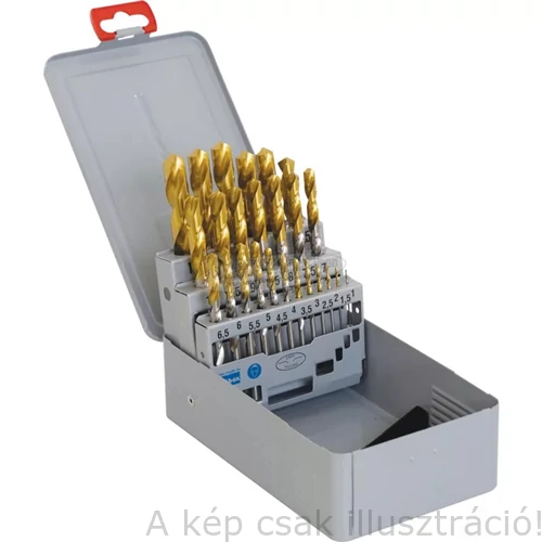 Csigafúró készlet 1-13mm/0,5 25db-os nagy teljesítményű HSS-TIN  SWISS+TECH  SWT1259020A