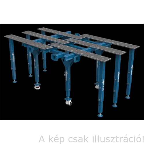 Hegesztő asztal 1000x1000 Mobiláris (széthúzható 1770x1000) Modular welding table, single, extendable GPPH 28 MWT