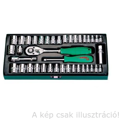 Dugókulcs hosszú 40 részes 1/4",3/8" 4-19mm 5640MA  HANS 