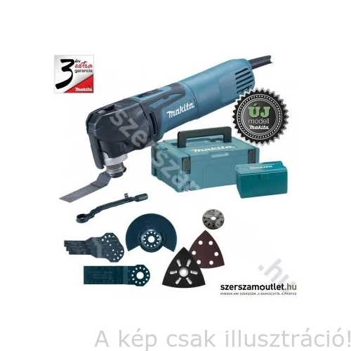 MAKITA TM3000SX4 Multifunkcios gép 260W, 6000-20000/p,súly:1,4kg,műanyag kofferban tartozékokkal külön dobozban