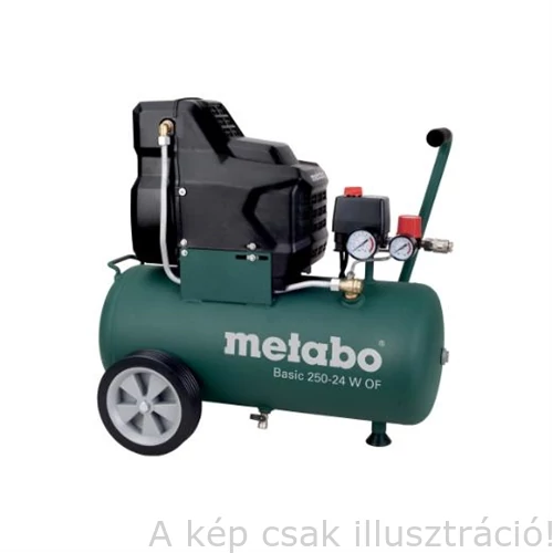 METABO kompresszor Basic 250-24 W OF 24 liter, 8bar,1,5kW,24l tartály (601532000)