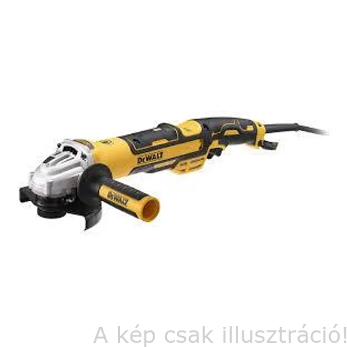 DEWALT DWE4377-QS Sarokcsiszoló,szénkefe mentes,125mm,1700W állítható fordulatszám, "patkány farkú"= kétkezes,3,8kg, Kiemelt akciós!