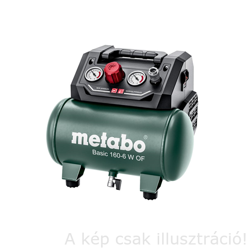 METABO kompresszor Basic 160-6 W OF 6 liter, 8 bar, 8,4kg,65 l/min  (601501000)