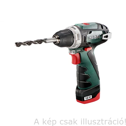 METABO PowerMaxx BS BASIC fúrócsavarozó Set 2db12V/2,0Ah Li-Power akku+ munkalámpa+táska,LC12 töltő 600984500