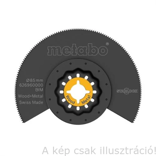 METABO Szegmens fűrészlap, fa/fém, BiM, 85 mm átmérő 626960000