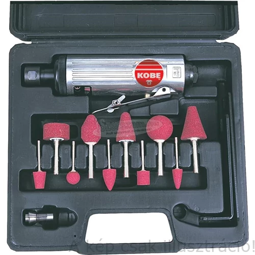Levegős egyenes csiszoló készlet ( GD2206L egyenes csiszoló, 3 és 6 mm-es szorítópatronok, dobozban)  KBE2702030L