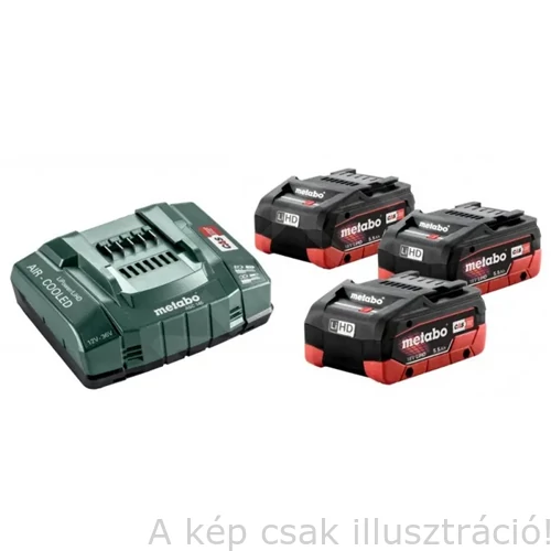 METABO Akkus alapkészlet 3x18V/5,5 Ah LiHD akku+ ASC 145 töltő  685074000