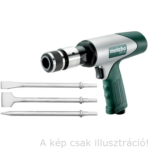 METABO  DMH 290 vésőkalapács SET, 6,2 bár, 3db csődugó,3db véső,gyorscserélő tokmány, hordtáska  601561500