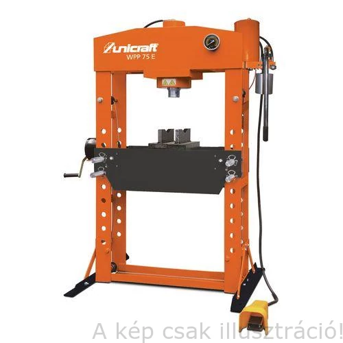 Fémipari hidraulikus műhelyprés WPP 75 E 75t  UNICRAFT 6300075 Akciós!