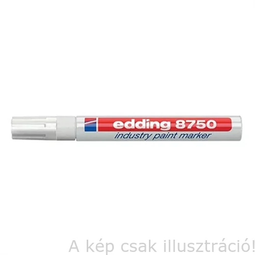 Jelölőfilc ipari festékes 2,0-4,0mm fehér 10db/csomag Edding 8750