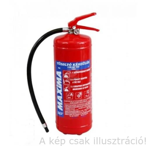 Porral oltó tűzoltó készülék Maxima STFPKM6C 6 kg-os ABC porral oltó  PKM6C