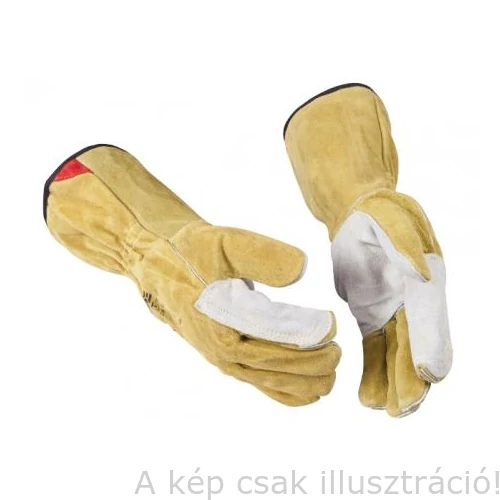 Hegesztő kesztyű teljesen bélelt marha hasítottbőr, sárga hosszú GUIDE 480 (6p/cs) 8-as méret Akciós!