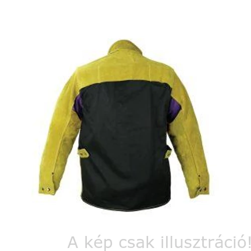 Hegesztő kabát prémium Parweld panther sárga marha hasítottbőr, hátul vászon( P3788-L-XL-XXL)