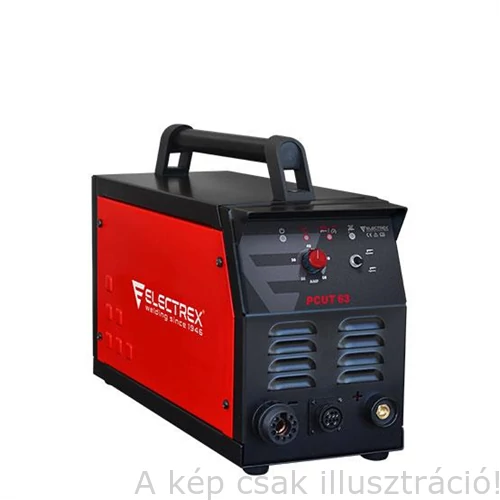 PLAZMAVÁGÓ inverteres Electrex Plasma  PCUT 63 (3 fázisú,20-60A,14kg) + plazmavágó pisztoly PT60/4m+ testkábel(PA15ELB018)