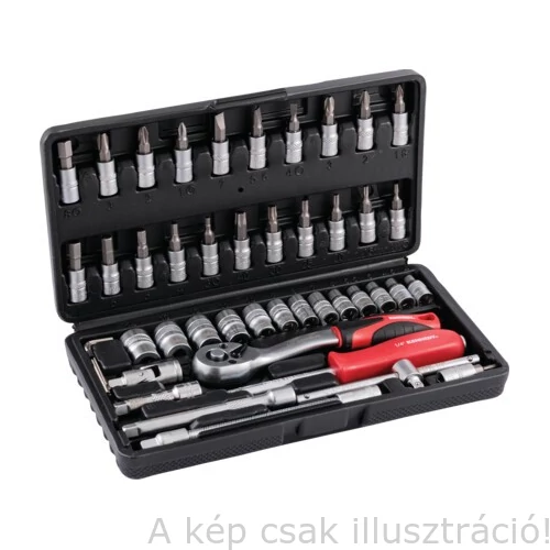 Dugókulcs készlet 46 db-os 1/4