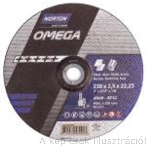 125x1,0mm vágókorong Norton Omega kék (A60W-BF41) Acél + Inox (25db/csomag) 