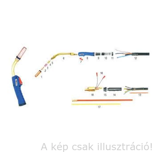MIG/MAG pisztoly INNOTEC TORCH 500, 4m, (PRO5000-40ER) Akció!