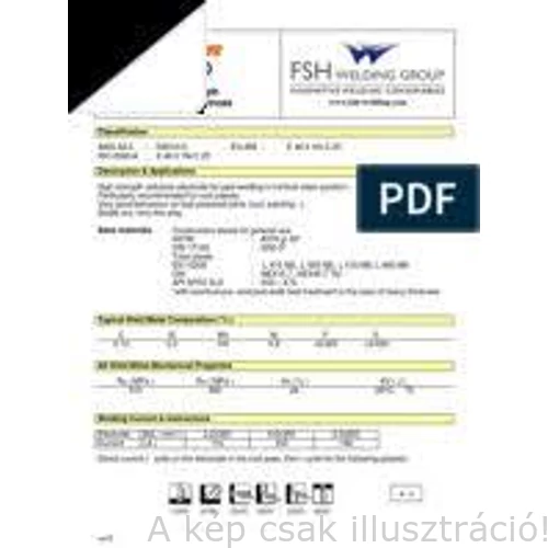 Öntvény NiFe-Ci-A/Bimetal 2,5x350mm, 5 kg/cs, 62szál/kg (AWS A 5.15 : ENiFe-CI DIN 8573 : E NiFe-1 BG 21) Selectarc