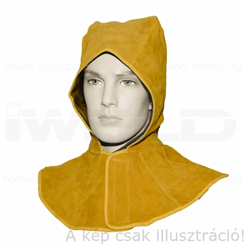 Hegesztő kámzsa bőr,rövid nyakkal, nyitott KEVLÁR IW.