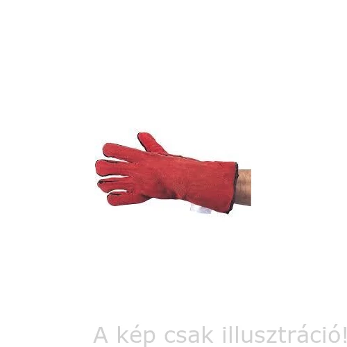 Hegesztő kesztyű piros, hőálló, tenyér erősítéssel, bélelt TFF9611620K