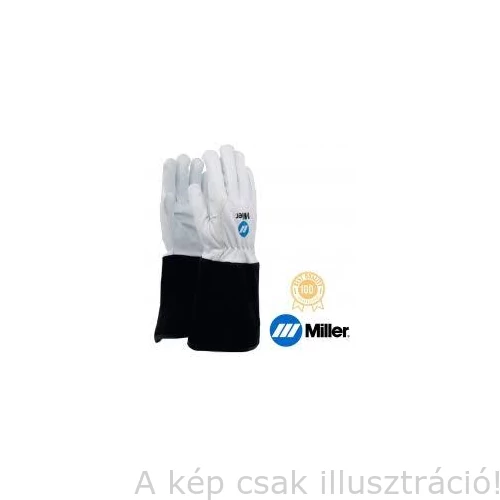 Hegesztő kesztyű AVI Miller, hosszú fekete mandzsetta finom kecskebőr tenyér és marhabőr kézfej, 12-es 