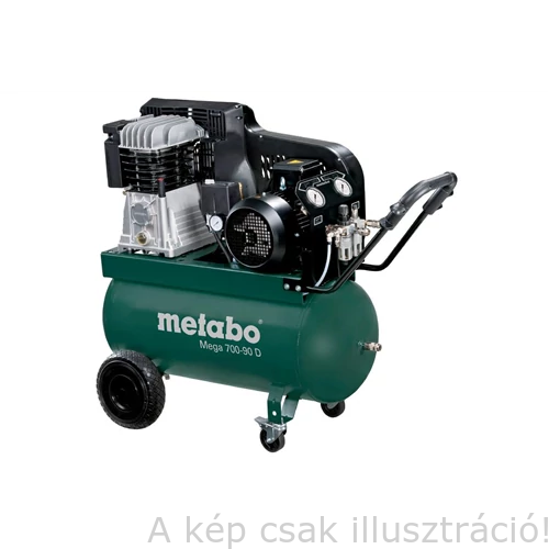 METABO kompresszor Mega 700-90 D 90l, 4kW, 11bar, 601542000