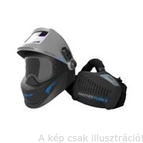 Hegesztő fejpajzs automata frisslevegős IWELD PANTHER FLOW 3,felhajtható hegesztő filter,köszörüléshez teljes tér