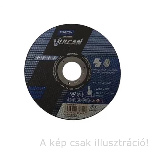 230x1,9mm vágókorong Norton Vulcan kék (A46S-BF41) Acél+Inox 55db/cs. 35010141