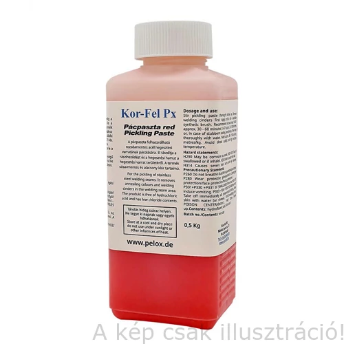 Varrattisztító pácpaszta KOR-FEL 0,5kg/db , rozsdamentes acélhoz piros