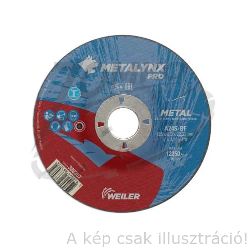 125x4,0x22,2mm Tisztítókorong MetaLynx PRO (SwatyComet) acél (A24S-BF) 10db/cs.