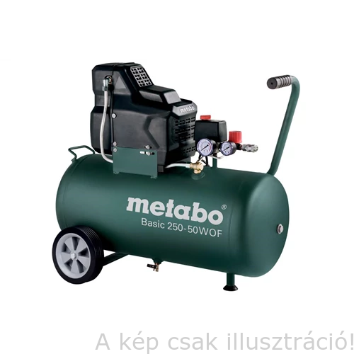 METABO kompresszor Basic 250-50 W OF 50 liter, 8bar,1,5kW (601535000)