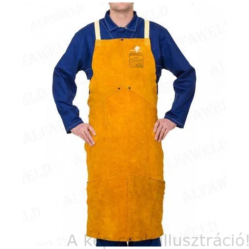 Hegesztő kötény Weldas 107x80cm Golden Brown™ hasított tehénbőrből készült 