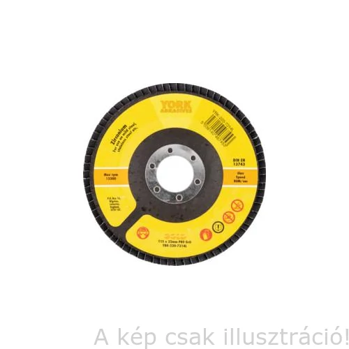 125mm-P120 Lamellás csiszolótárcsa ZIRKONIUM YORK GOLD 