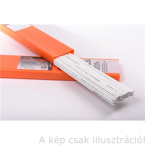 Forrasztó pálca ezüst L-Ag40Sn 2,0x500mm(40%Ag,bevont, munkahőm.:690℃ folyatószerrel bev) kb.92 szál/1kg/cs.
