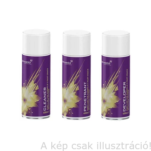 Spray heg.varrat repedésvizsgálati szett hajtógáz nélkül, vízbázisú 3x400ml Parweld 