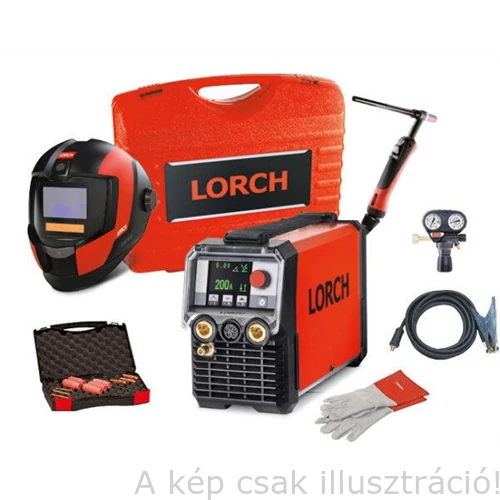 Hegesztőgép inverter LORCH AVI Set MicorTig 200 CPro AVI gép szettben a-LTG 2600-UD/4m,kofferben