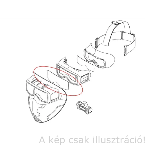 Hegesztő fejMASZK automata IWELD SCUBADOO LCD  maszkba külső plexi (2 db/cs) 
