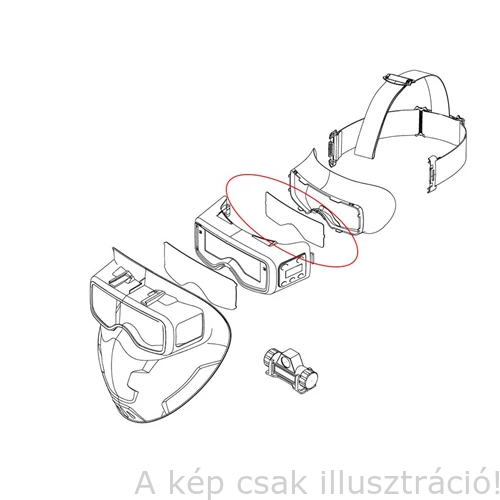 Hegesztő fejMASZK automata IWELD SCUBADOO LCD  maszkba belső plexi (2 db/cs) 