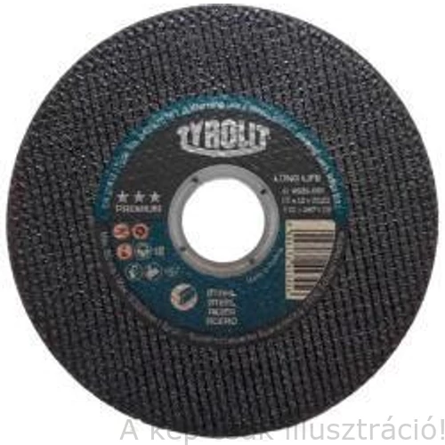 115x1,0mm vágókorong TYROLIT PRÉMIUM (A60S-BFXA41FA) Acél (25db/csomag)