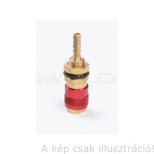 MIG/MAG gyorscsatlakozó gépre 8mm-es tömlőhöz (vízhez) piros IW.